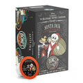 The front of the Bones Coffee Company Santa Jack 12 Count Bones Cups box inspired by Disney Tim Burton’s The Nightmare Before Christmas. Its flavor is cranberry creme brulee and has Jack Skellington on its art.